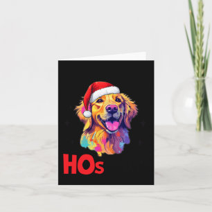 Santa Golden Retriever Hund da sind einige Hos in Karte
