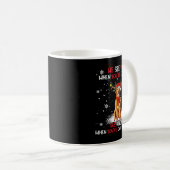 Santa Golden Retriever Reindeer Light Christmas Pa Kaffeetasse (VorderseiteRechts)