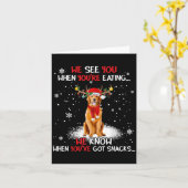 Santa Golden Retriever Reindeer Light Christmas Pa Karte (Gelbe Blume)