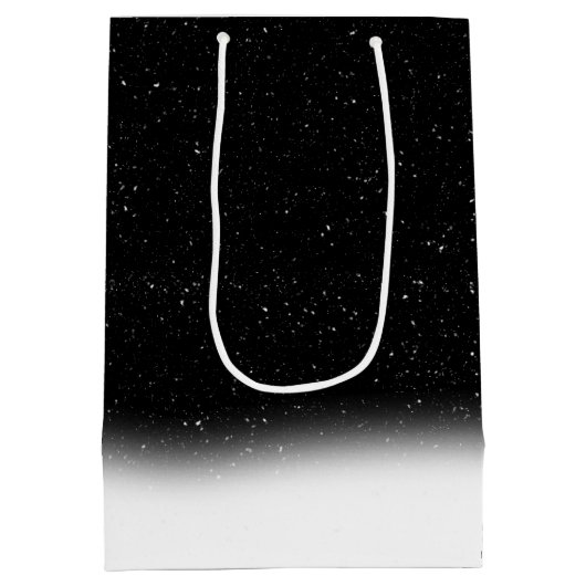 Santa Golden Retriever, Schneeflocken Mittelgesche Mittlere Geschenktüte (Rückseite)