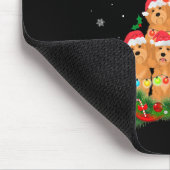 Santa Goldendoodle Dog Tree Weihnachtsmann Tier D Mousepad (Ecke)