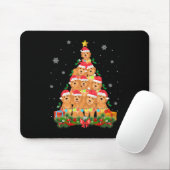 Santa Goldendoodle Dog Tree Weihnachtsmann Tier D Mousepad (Mit Mouse)
