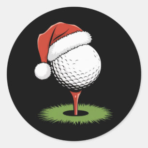 Santa Golf Ball für Weihnachten Golf Ball Weihnach Runder Aufkleber