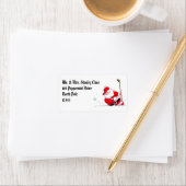 Santa Golf Label Adressaufkleber (Insitu)