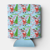 Santa Golfing by Christmas Tree Dosenkühler (Rückseite)