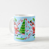 Santa Golfing by Christmas Tree Kaffeetasse (Vorderseite Links)