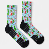 Santa Golfing by Christmas Tree Socken (Rechts)