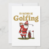 Santa Golfing Feiertagskarte (Vorderseite)