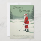 Santa Golfing Feiertagskarte (Vorderseite)