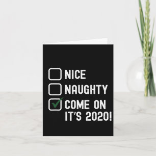Santa Good Bad Naughty Nizza Weihnachtsfest - 2020 Karte