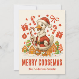 Santa Goose Christmas Feiertagskarte