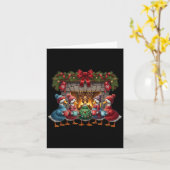 Santa Goose Merry Goosmas Xmas Weihnachtsgoose Karte (Gelbe Blume)