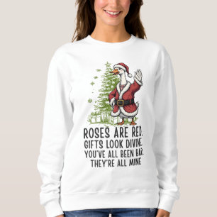 Santa Goose On The Loose - Lustiges Weihnachtsgesc Sweatshirt