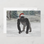 Santa Gorilla Postkarte (Vorne/Hinten)
