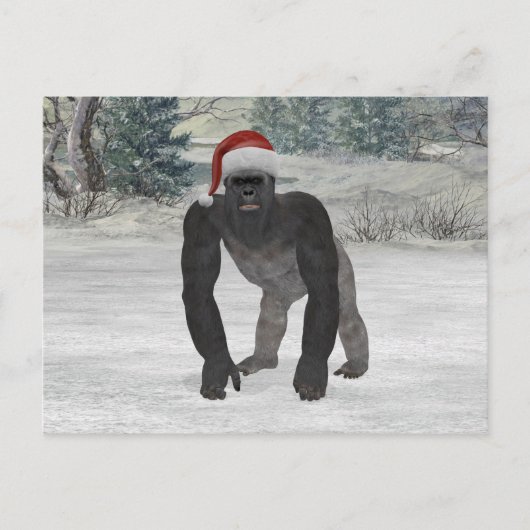 Santa Gorilla Postkarte (Vorderseite)