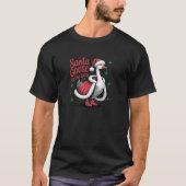 Santa Gose auf der Lose Weihnachtsgans X T-Shirt (Vorderseite)