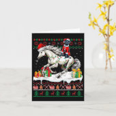 Santa Great Dane Reitpferd Weihnachtskalender Lo Karte (Gelbe Blume)