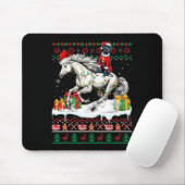 Santa Great Dane Reitpferd Weihnachtskalender Lo Mousepad (Mit Mouse)