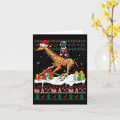 Santa Great Dane Riding Giraffe Weihnachtssüßer Karte (Gelbe Blume)