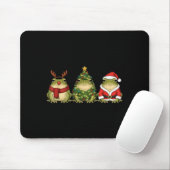Santa Green Frog Christmas Tree Frog Lover Animal Mousepad (Mit Mouse)