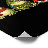 Santa Green Frog Christmas Tree Frog Lover Animal Poster (Ecke)