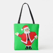 Santa Green Tote Bag Tasche (Rückseite)