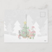 Santa Greetings Feiertagspostkarte (Rückseite)