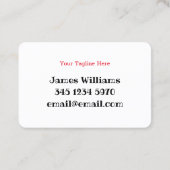 Santa Greetings Visitenkarte (Rückseite)