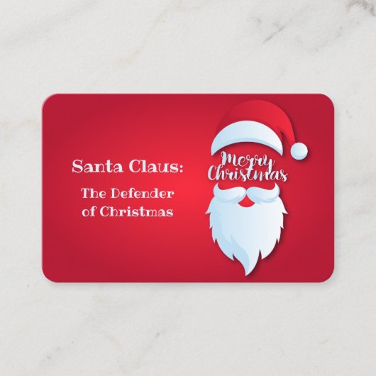 Santa Greetings Visitenkarte (Vorderseite)