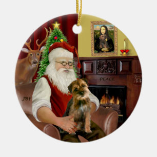 Santa - Grenzgebiet Terrier 1 Keramikornament