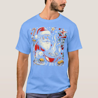 Santa Grillen mit Sonnenbrille umgeben von Ch T-Shirt