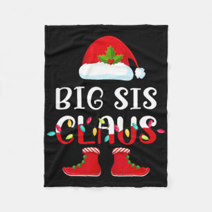 Santa große Schwester Claus Elf passende Familengr Fleecedecke