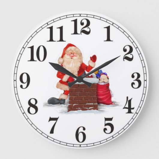 Santa Große Wanduhr (Vorderseite)