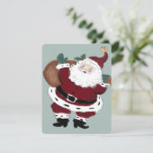 Santa Grußkarte Feiertagskarte (Stehend Vorderseite)