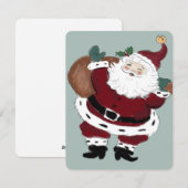 Santa Grußkarte Feiertagskarte (Vorne/Hinten)