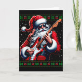 Santa Guitar Musician Guitarist Ugly Christmas Swe Karte (Vorderseite)