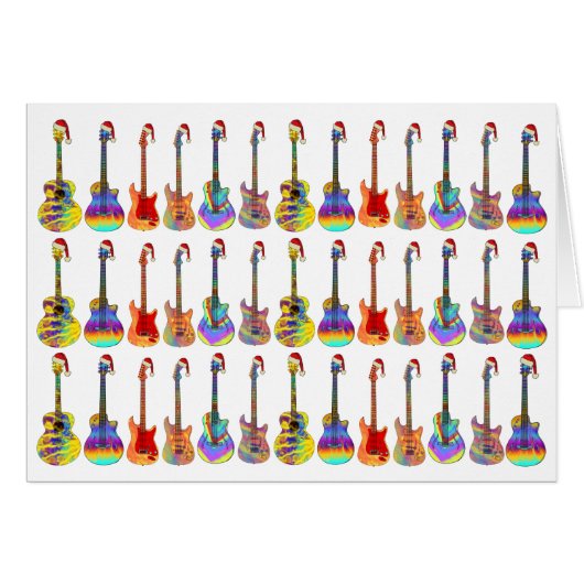 Santa Guitars Farbenfrohe Unterhaltung (Vorderseite (Horizontal))