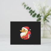 Santa Gummiente Postkarte (Stehend Vorderseite)