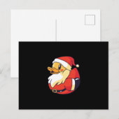 Santa Gummiente Postkarte (Vorne/Hinten)