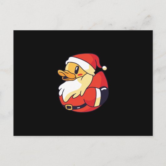 Santa Gummiente Postkarte (Vorderseite)