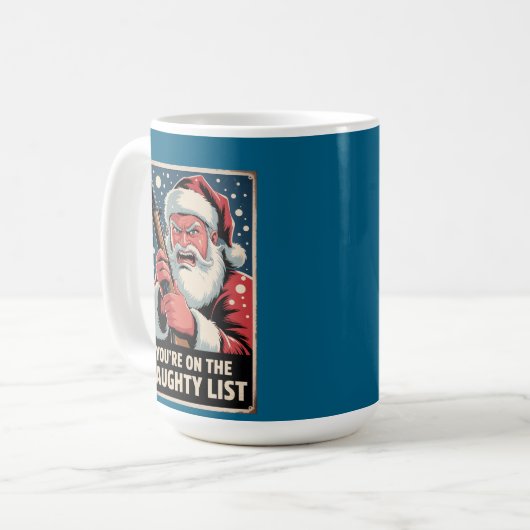 Santa Gun Naughty List Second Amendment Kaffeetasse (Vorderseite Links)