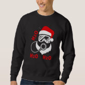 Santa H2o H2o H2o H2o Weihnachtstauchgänge Weihnac Sweatshirt (Vorderseite)