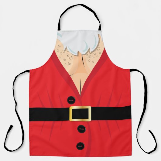 Santa Hairy Chest Funny Schürze (Vorderseite)