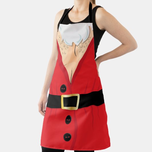 Santa Hairy Chest Funny Schürze (InSitu)
