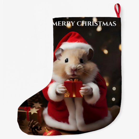 Santa Hamster Weihnachts-Strumpf Großer Weihnachtsstrumpf (Rückseite)