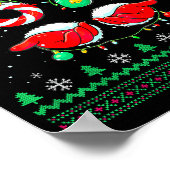 Santa Hands 67 Christmas Ugly Sweater Six Seven Me Poster (Ecke)