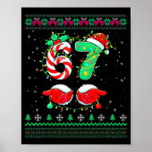 Santa Hands 67 Christmas Ugly Sweater Six Seven Me Poster (Vorne)