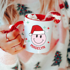 Santa Happy Face Personalisiert Tasse