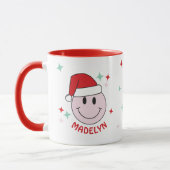 Santa Happy Face Personalisiert Tasse (Links)