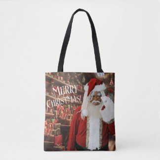 Santa Happy in Seiner Werkstatt Tasche